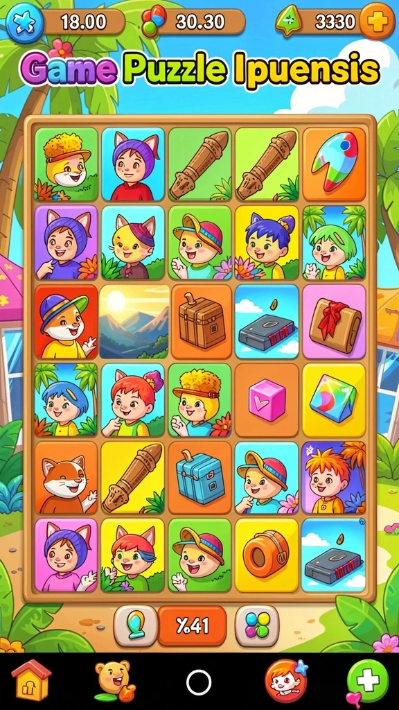 haikuotk - Screenshot menunjukkan tampilan gameplay yang menarik dan penuh warna.