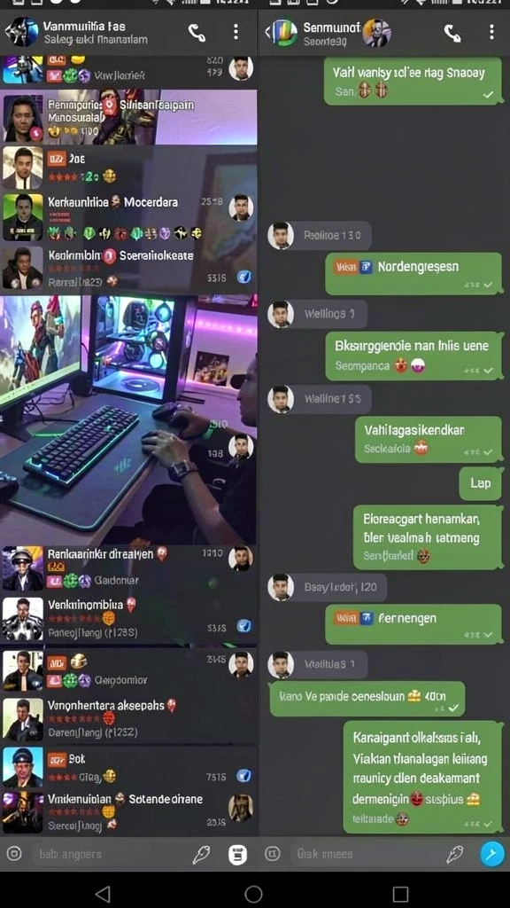 xxx777 - Karakter-karakter lucu yang bisa dipilih.